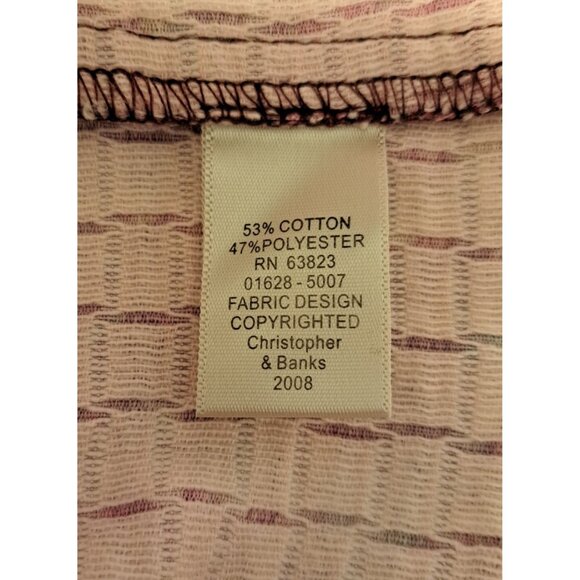 Christopher & Banks Women’s Large Petite Purple Pink Blazer  ART TO WEAR - Picture 5 of 6